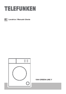 Manuale Telefunken 1044 GREEN-LINE.Y Lavatrice