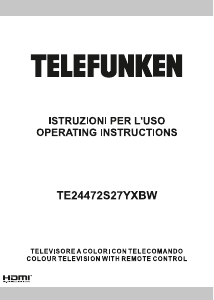 Manuale Telefunken TE24472S27YXBW LED televisore