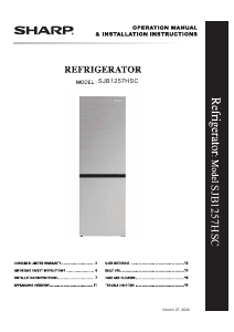Manual Sharp SJB1257HSC Fridge-Freezer