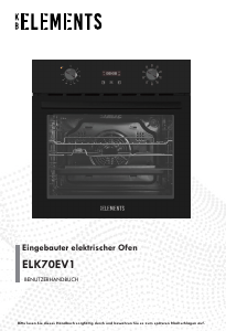 Bedienungsanleitung KB Elements ELK70EV1 Backofen