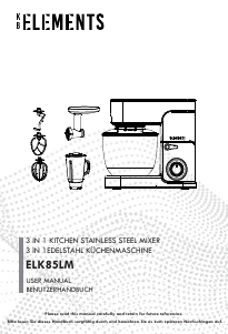 Handleiding KB Elements ELK85LM Standmixer