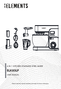 Handleiding KB Elements ELK85LP Standmixer