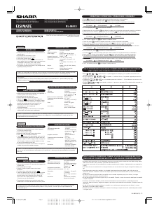 Mode d’emploi Sharp EL-M812 Elsi Mate Calculatrice