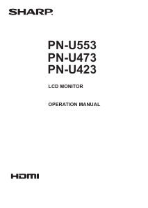 Manual Sharp PN-U553 LCD Monitor