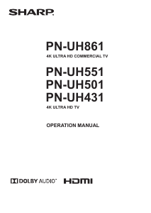 Manual Sharp PN-UH431 LCD Monitor