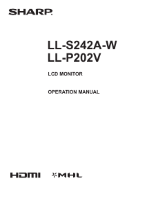 Manual Sharp LL-S242A-W LCD Monitor