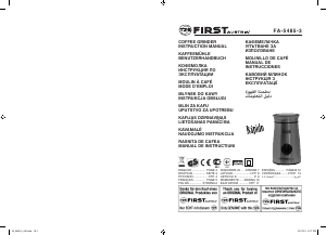 Manual First Austria FA-5485-3 Râșniță de cafea