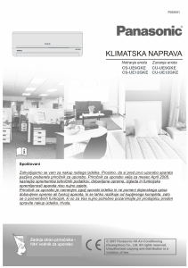 Priročnik Panasonic CS-UE9GKE Klimatska naprava