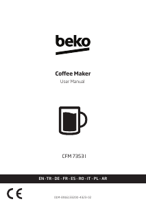 Kullanım kılavuzu BEKO CFM 7353 I Kahve makinesi