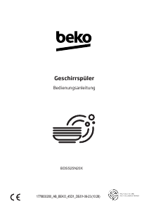 Bedienungsanleitung BEKO BDSS25N20X Geschirrspüler