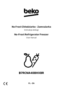 Manual BEKO B7RCNA408HXBR Fridge-Freezer