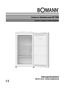 Bedienungsanleitung Bomann GS 7256 Gefrierschrank