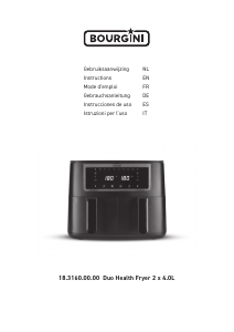 Manuale Bourgini 18.3160.00.00 Duo Health Friggitrice