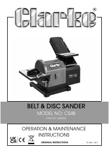 Handleiding Clarke CS 4-8 Bandschuurmachine