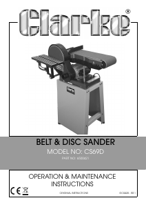 Handleiding Clarke CS 6-9D Bandschuurmachine