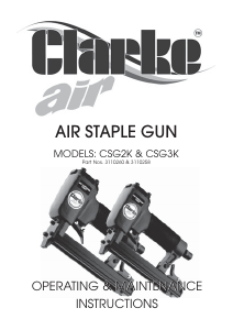 Handleiding Clarke CSG 2K Tacker