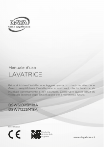 Manuale DAYA DSW61025M18A Lavatrice