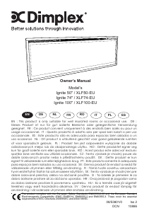 Manual Dimplex XLF74-EU Ignite 74 Semineu electric