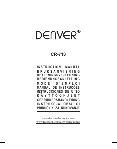 Käyttöohje Denver CR-718 Radioherätyskello