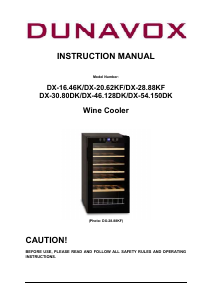 Manual Dunavox DX-30.80DK Wine Cabinet