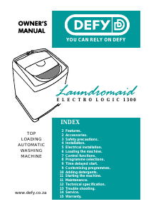 Handleiding Defy Laundromaid Electrologic 1300 Wasmachine