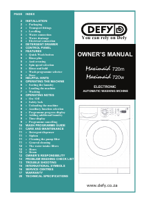 Handleiding Defy Maximaid 720m Wasmachine