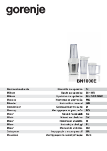 Manual Gorenje BN1000E Blender