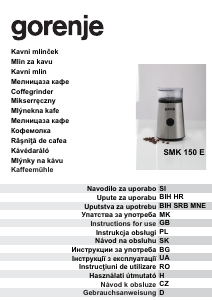 Bedienungsanleitung Gorenje SMK150E Kaffeemühle