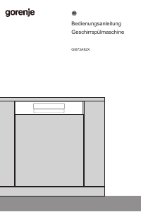 Bedienungsanleitung Gorenje GI673A92X Geschirrspüler