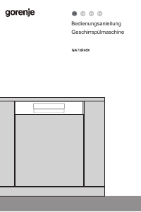 Bedienungsanleitung Gorenje GI673B90X Geschirrspüler