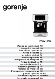 Instrukcja Gorenje ESCM15CD Ekspres do espresso