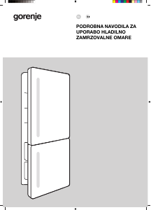 Priročnik Gorenje NRKI517D61WF Hladilnik in zamrzovalnik