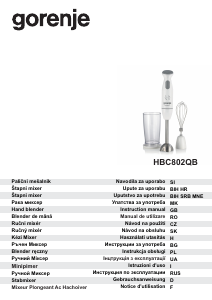 Instrukcja Gorenje HBC802QB Blender ręczny
