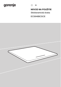 Návod Gorenje ECS646BCSCE Pánt