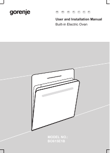 Manual Gorenje BO615E1B Cuptor