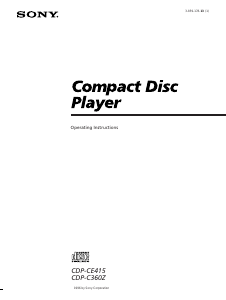 Manual Sony CDP-C360Z CD Player