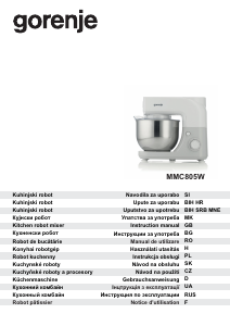 Прирачник Gorenje MMC800CW Кујнски миксер со сад