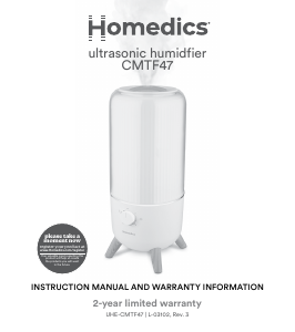 Manual de uso Homedics UHE-CMTF47 Humidificador