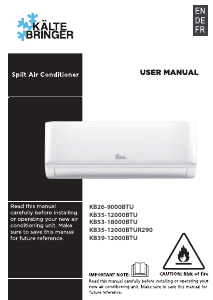 Bedienungsanleitung Kältebringer KB53-18000BTU Klimagerät