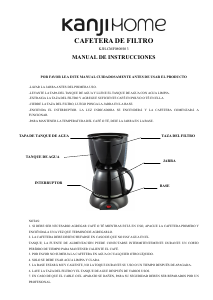 Manual Kanji KJH-CMF0800S03 Máquina de café