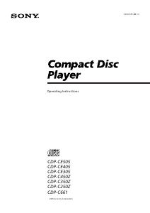 Manual Sony CDP-C450Z CD Player