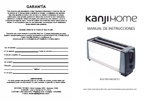 Manual de uso Kanji KJH-TM1400SEC01 Tostador