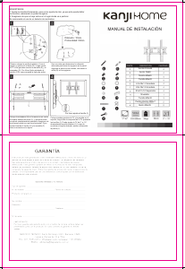 Manual de uso Kanji KJH-WMFI255 Soporte de pared