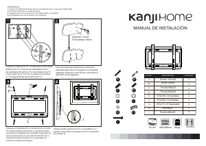 Handleiding Kanji KJH-WMFI42 Muurbeugel