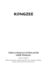 Manual de uso Kongzee AS9026 Dispositivo TENS