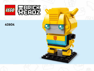 Manual Lego set 40804 Brickheadz Robô e Veículo de Bumblebee