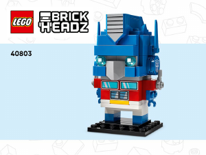 Bedienungsanleitung Lego set 40803 Brickheadz Optimus Prime Mech & Fahrzeug