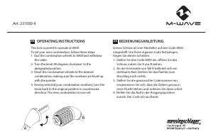 Bedienungsanleitung M-Wave DS 12.6,5 S Fahrradschloss