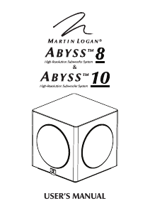 Handleiding MartinLogan Abyss 8 Subwoofer