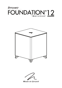 Handleiding MartinLogan Dynamo Foundation 12 Subwoofer